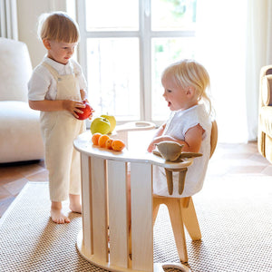 Smyles Arche de Motricité Montessori + Toboggan bois naturel