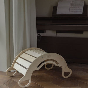 Smyles Arche de Motricité Montessori + Toboggan bois naturel