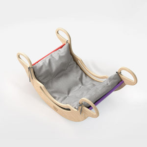 Smyles Coussin Rembourré Arche de Motricité Montessori + Toboggan bois naturel