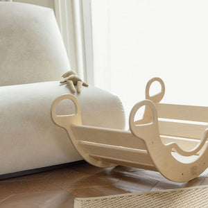 Smyles Sans Arche de Motricité Montessori + Toboggan bois naturel