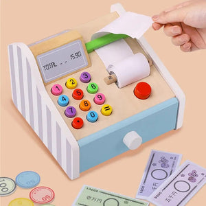 Smyles Caisse enregistreuse en bois Montessori