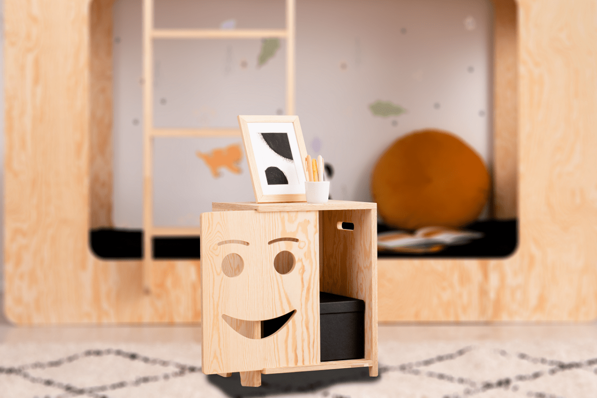 ADEKO Coffre à jouet Montessori LILA