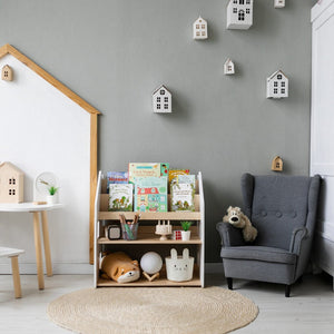 Smyles Étagère + Bibliothèque Montessori 2 en 1 Blanche