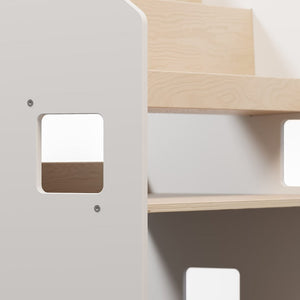 Smyles Étagère + Bibliothèque Montessori 2 en 1 Blanche