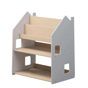 Smyles Étagère + Bibliothèque Montessori 2 en 1 Blanche