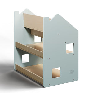 Smyles Étagère + Bibliothèque Montessori 2 en 1 Bleue