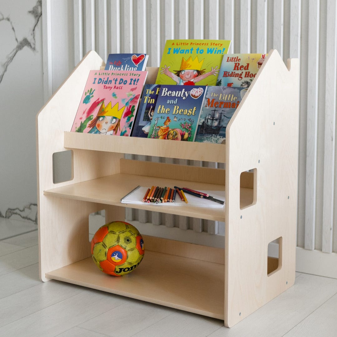 Smyles Étagère + Bibliothèque Montessori 2 en 1 Bois