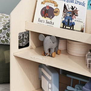 Smyles Étagère + Bibliothèque Montessori 2 en 1 Bois