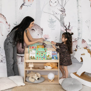 Smyles Étagère + Bibliothèque Montessori 2 en 1 Bois