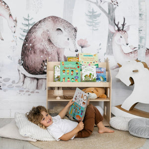 Smyles Étagère + Bibliothèque Montessori 2 en 1 Bois