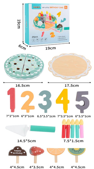 Smyles Gâteau d'anniversaire en bois