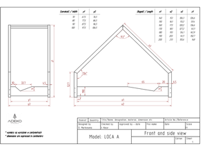 ADEKO Lit Montessori au sol Cabane LOCA A