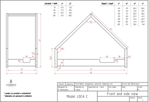 ADEKO Lit Montessori au sol Cabane LOCA C