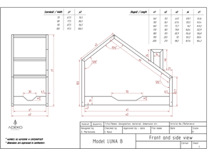 ADEKO Lit Montessori au sol Cabane LUNA B