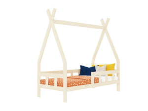 BENLEMI Lit Montessori FENCE en bois avec 2 Barrière