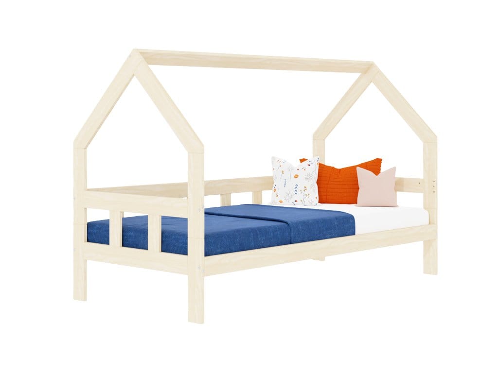 BENLEMI Lit Montessori FENCE en bois avec barrières