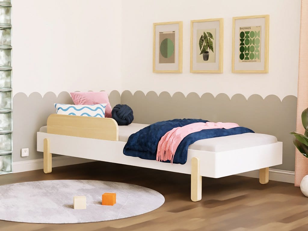 Smyles Lit Montessori  NOVA avec Paroi Latérale  90x200 cm