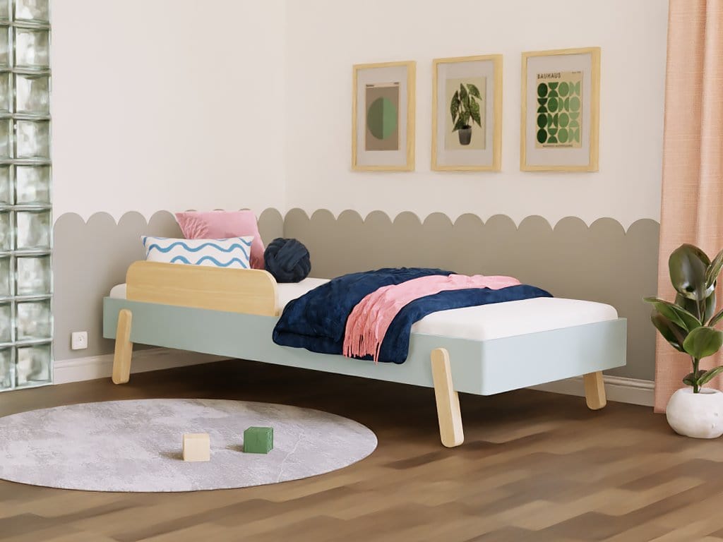 Smyles Lit Montessori  NOVA avec Paroi Latérale  90x200 cm