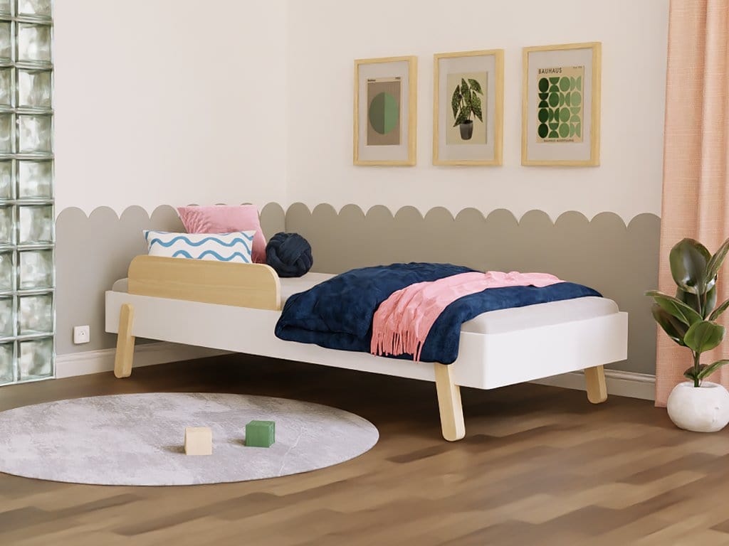 Smyles Lit Montessori  NOVA avec Paroi Latérale  90x200 cm