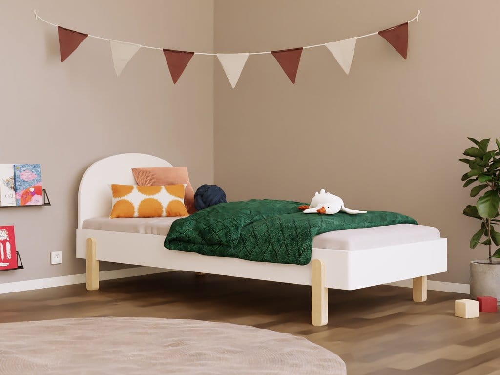 Benlemi Lit Montessori  NOVA Tête de Lit arrondie 90x200 cm