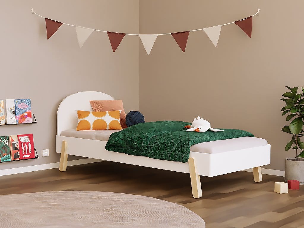 Benlemi Lit Montessori  NOVA Tête de Lit arrondie 90x200 cm