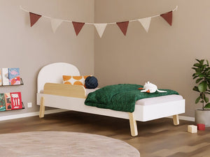 Smyles Lit Montessori NOVA Tête de Lit arrondie et Paroi 90x200 cm