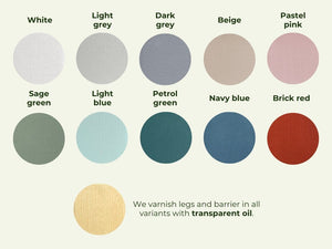 Smyles Lit Montessori NOVA Tête de Lit rectangulaire et Paroi 90x200 cm