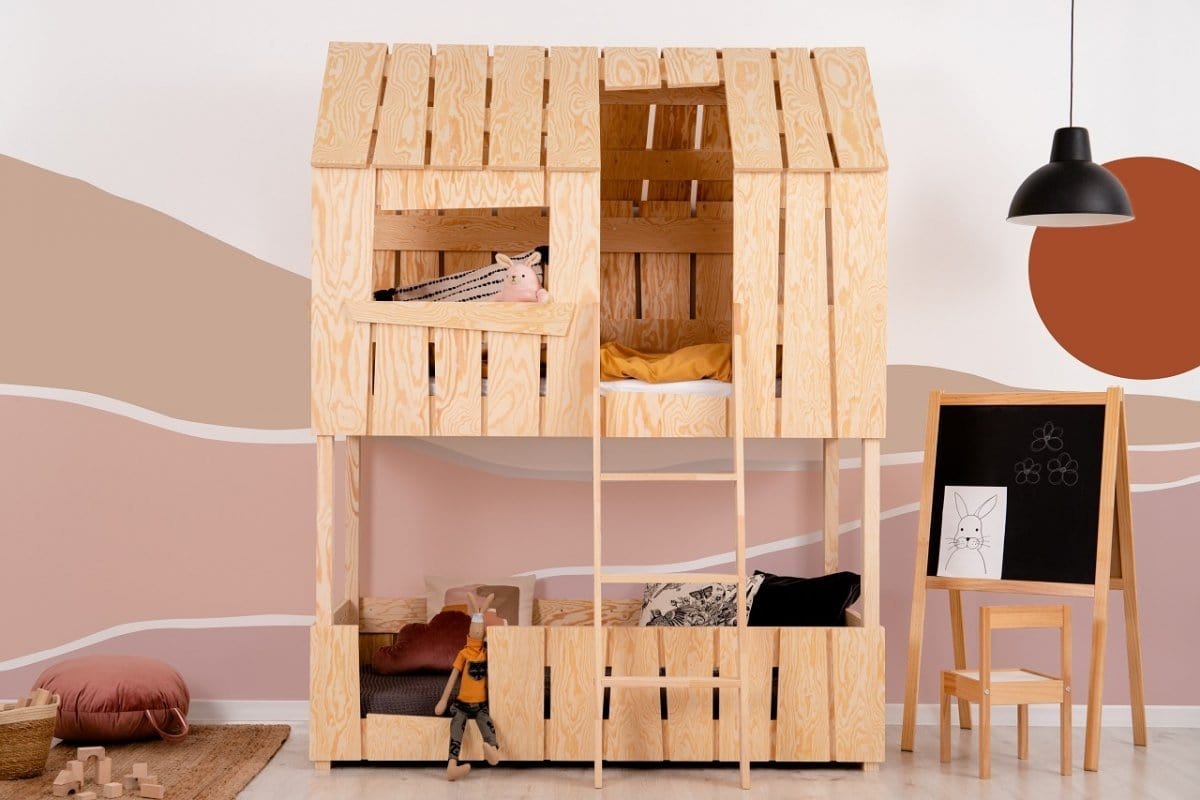 ADEKO Lit Montessori Superposé Cabane PAT