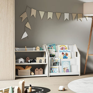 Smyles Pack Étagère + Bibliothèque Montessori Blanche