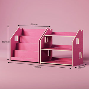 Smyles Pack Étagère + Bibliothèque Montessori Rouge