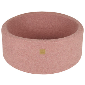 MeowBaby Pas de balles Piscine à balles Rounde Tissu Bouclé Rose, 90x30 cm