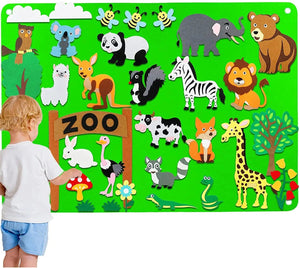 Smyles Animal de zoo Planche en feutrine Montessori