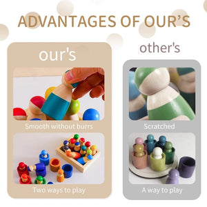 Smyles Poupée de cheville en bois