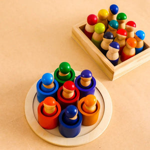 Smyles Poupée de cheville en bois