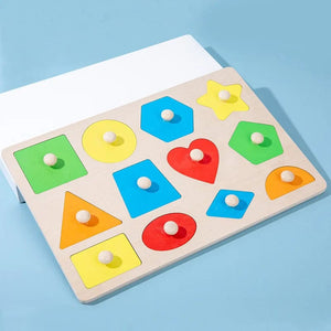 Smyles Multi-Géométrie Puzzle de géométrie en bois Montessori