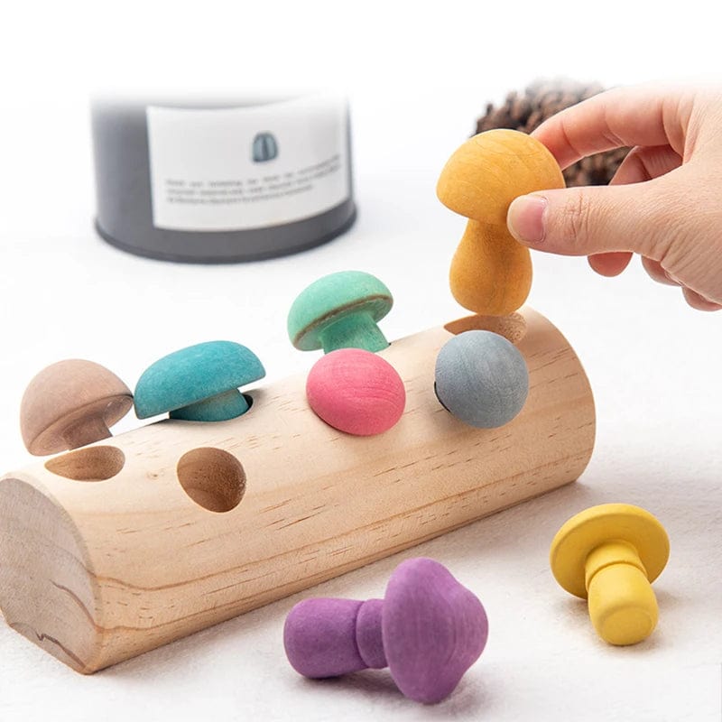 Smyles Puzzle en bois "Cueillette des champignons"