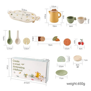 Smyles Tea set2 Service à Thé en bois Montessori