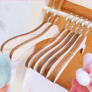 Smyles Set de 4 Mini cintres en bois Montessori
