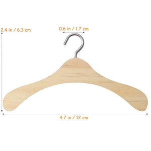 Smyles Set de 4 Mini cintres en bois Montessori