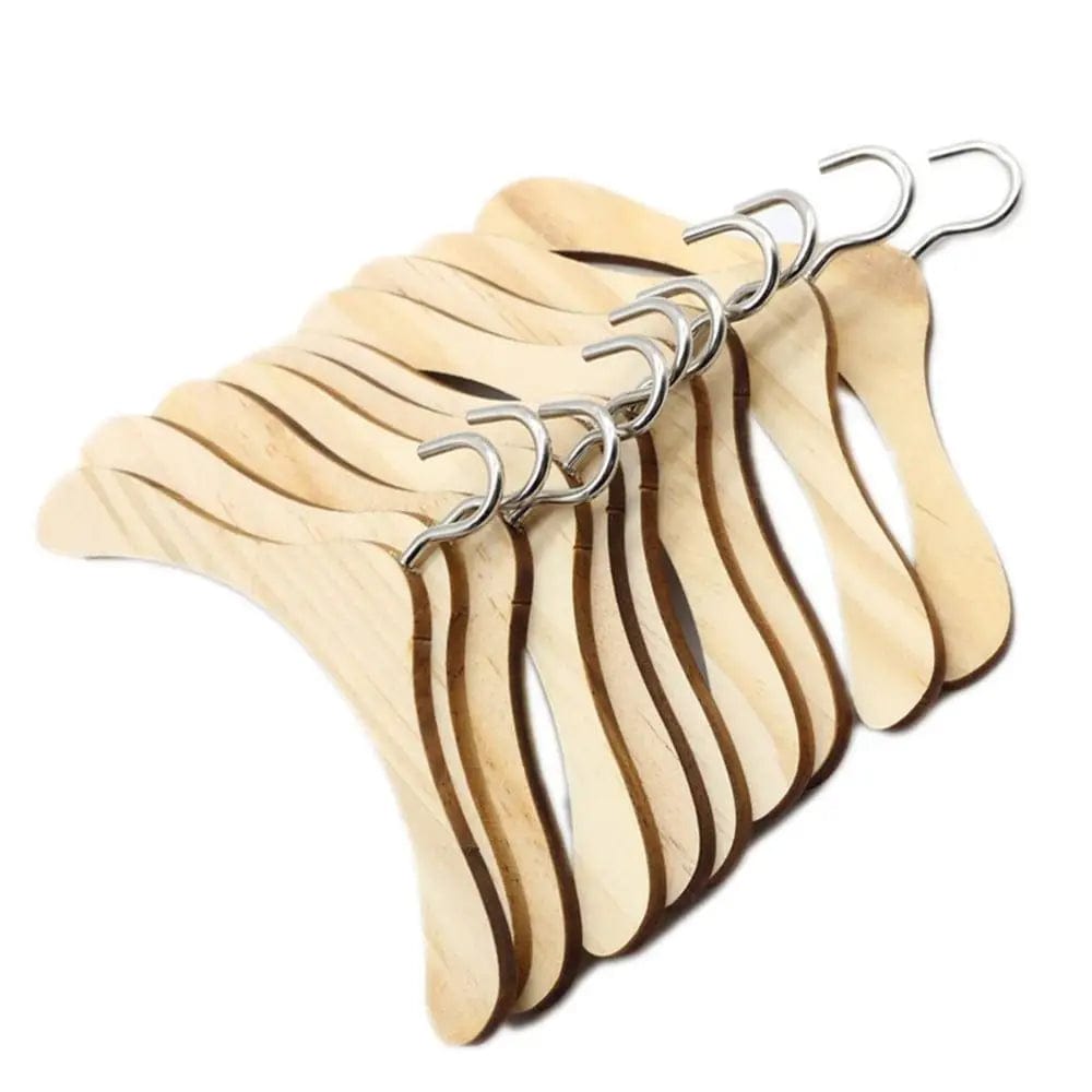 Smyles Set de 4 Mini cintres en bois Montessori