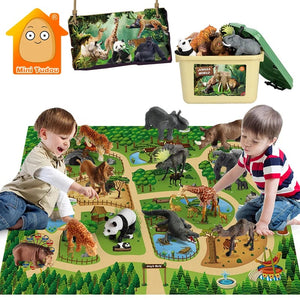 Smyles Tapis de jeu animaux ZOO