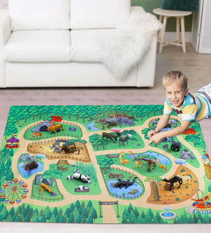 Smyles Tapis de jeu animaux ZOO