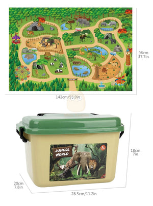 Smyles Tapis de jeu animaux ZOO