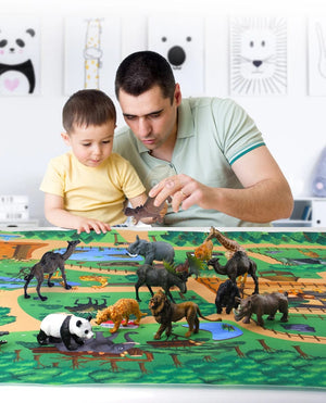 Smyles Tapis de jeu animaux ZOO