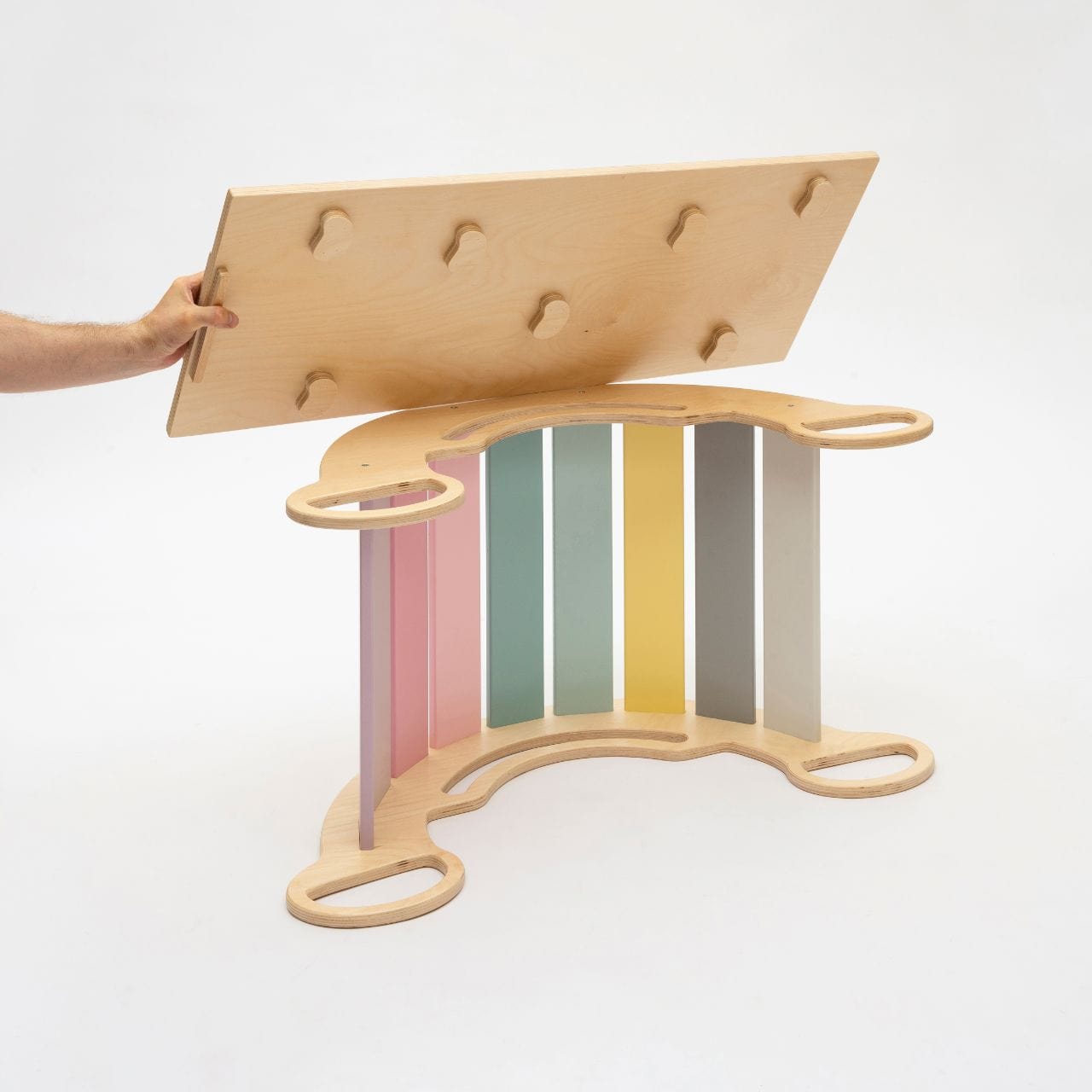 Smyles Arche de Motricité Montessori Pastel + Toboggan