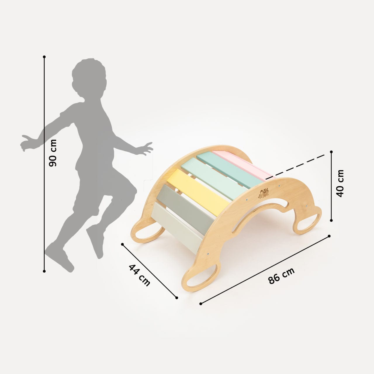 Smyles Arche de Motricité Montessori Pastel + Toboggan