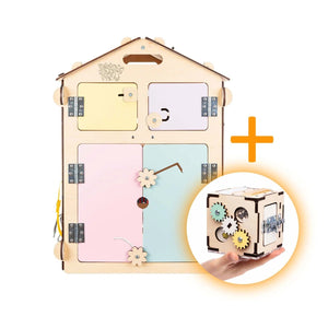 Smyles Busy Board Maison NATURA PASTEL + Busy Cube