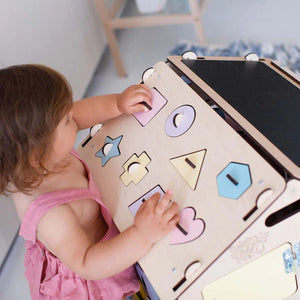 Smyles Busy Board Maison NATURA PASTEL + Busy Cube