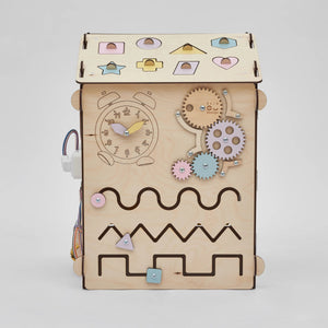 Smyles Busy Board Maison NATURA PASTEL + Busy Cube