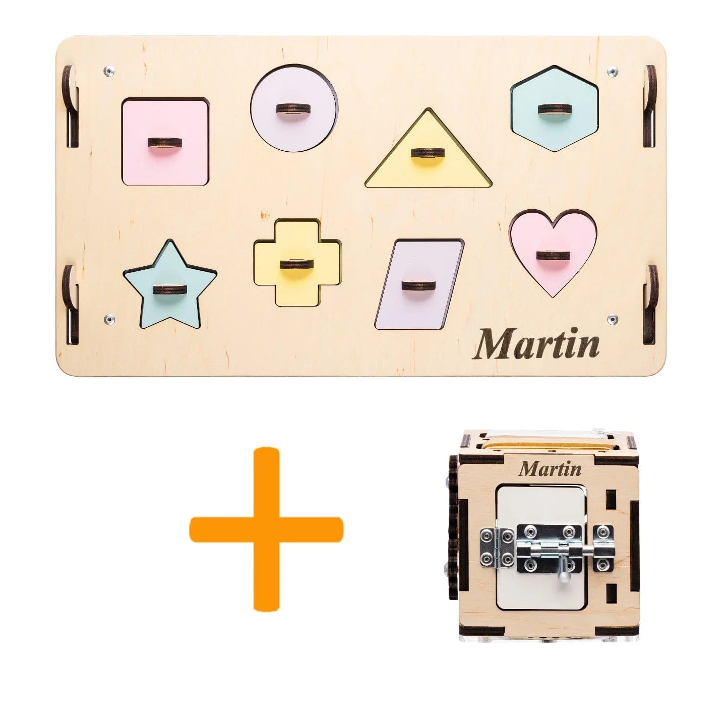 Smyles Busy Board Maison NATURA PASTEL + Busy Cube